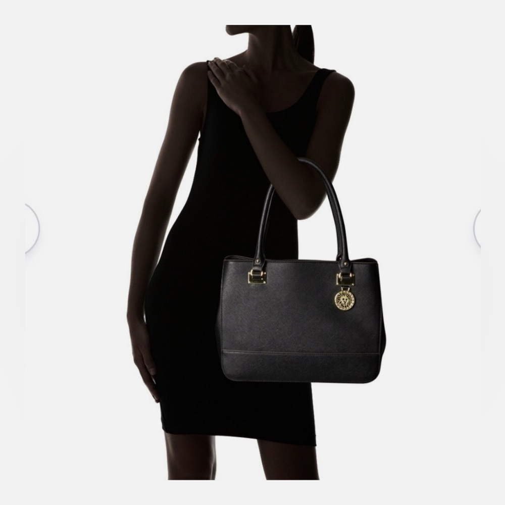 Anne Klien Black Satchel Handbag Purse